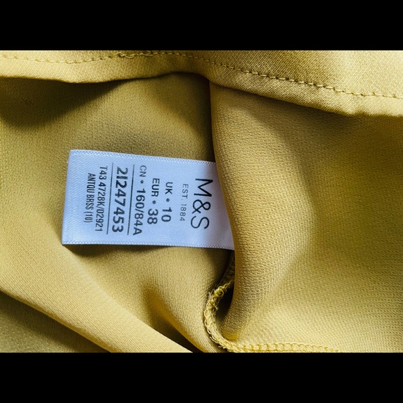 Mustard, M&S, size 10, sleeveless top - Picture 3 of 4